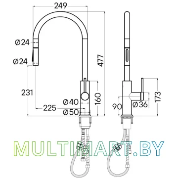 Смеситель Paulmark Senso Se215180-BS (брашированная сталь) картинка 13